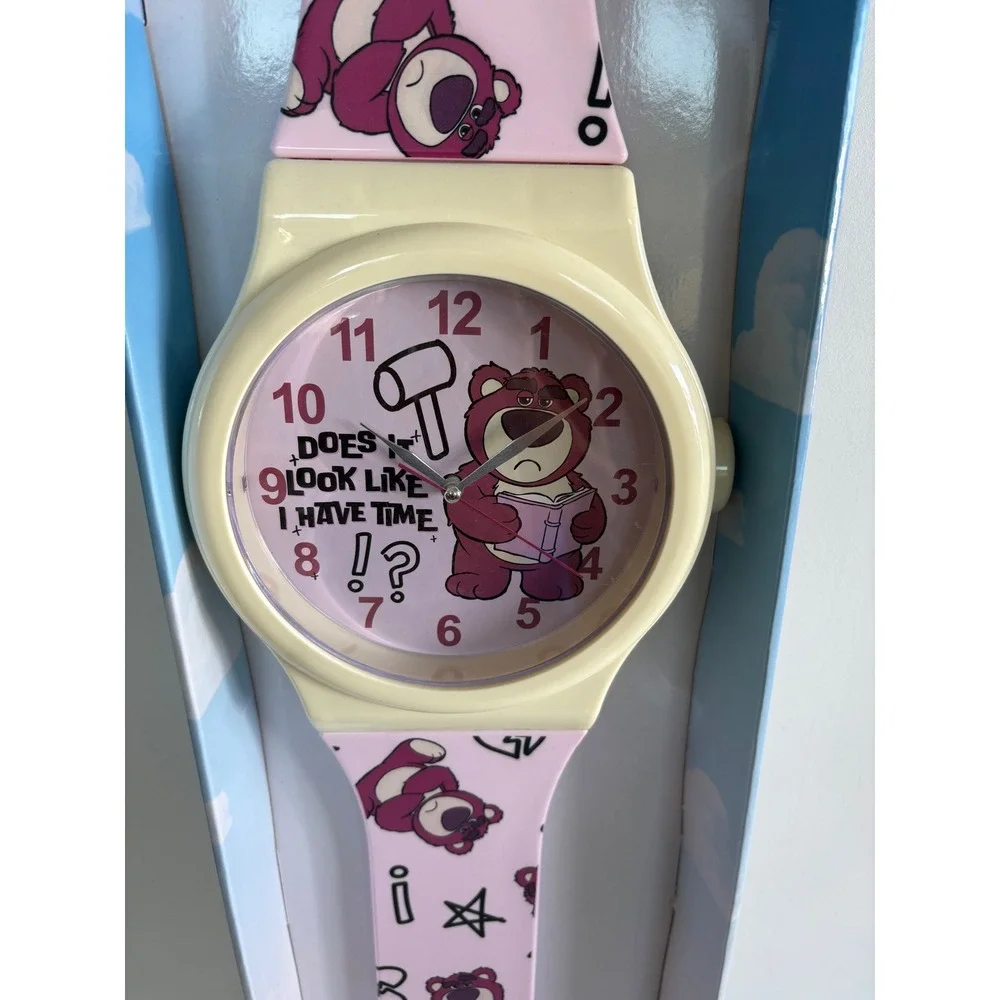 Disney Pixar Toy Story Lotso Bear kidcore room decor Giant Wristwatch Wall Clock